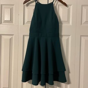 Dark green dress!
